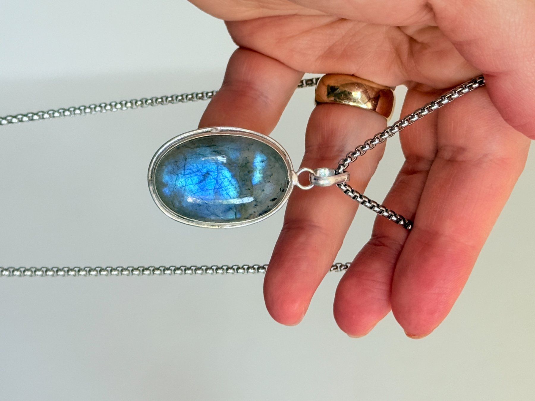 Catenine: Collier pendentif labradorite - Élégant ✨ – Nuovo e nell'imballaggio originale da Genève venduto da AWWA 8
