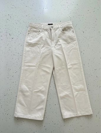 Sisley Jeans Seattle wide leg beige Grösse 31/M neuwertig