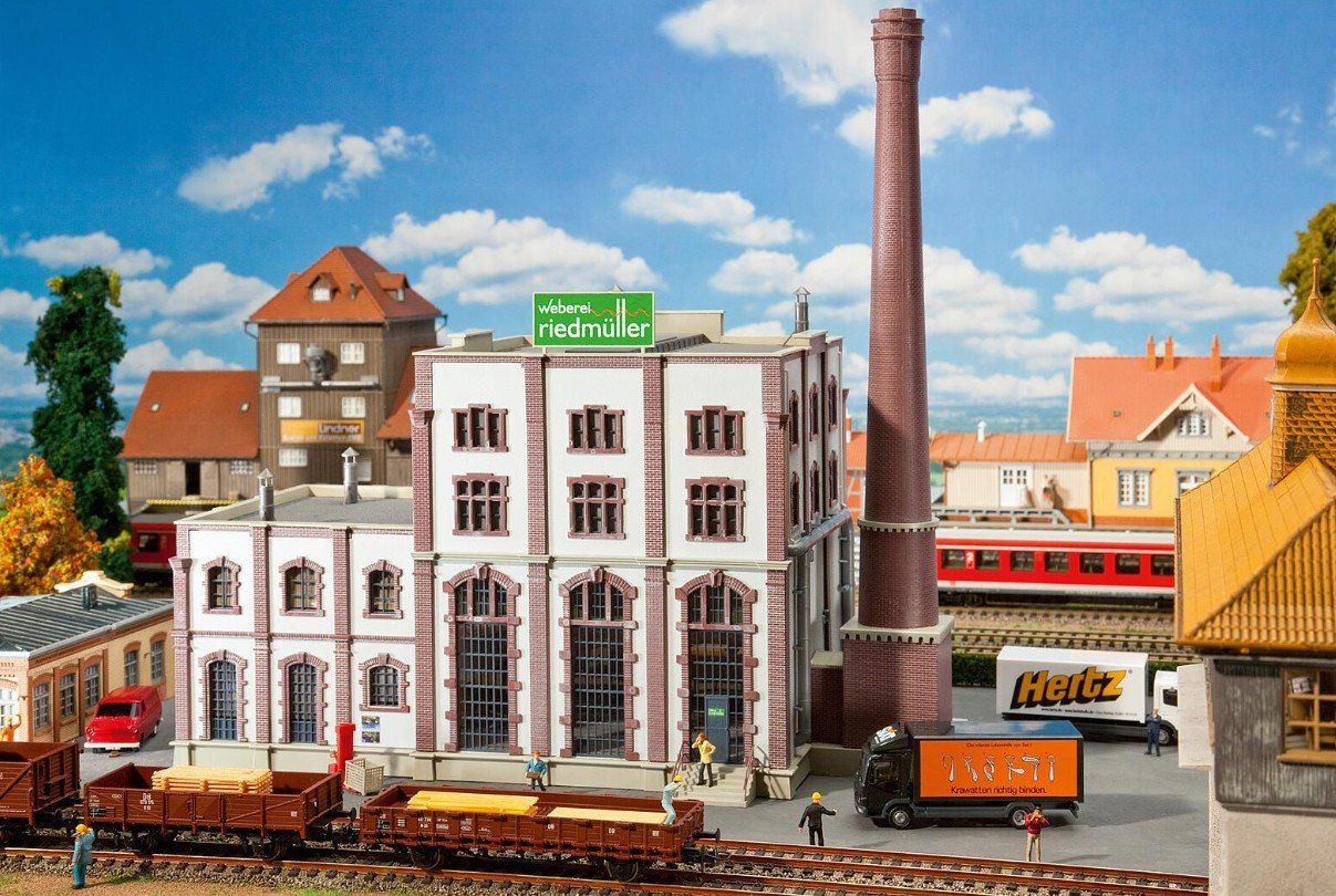 Faller Modellini di ferrovie: Faller 130187 Weberei Riedmüller – Nuovo e nell'imballaggio originale da Neukirch a.d. Thur venduto da Modellbaushop 2