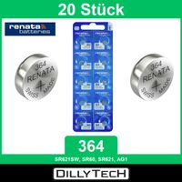 Renata 364 SR621SW Knopfzellenbatterie - 20 Stk.