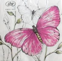 Serviette butterflies pink (1243) 2Stk.