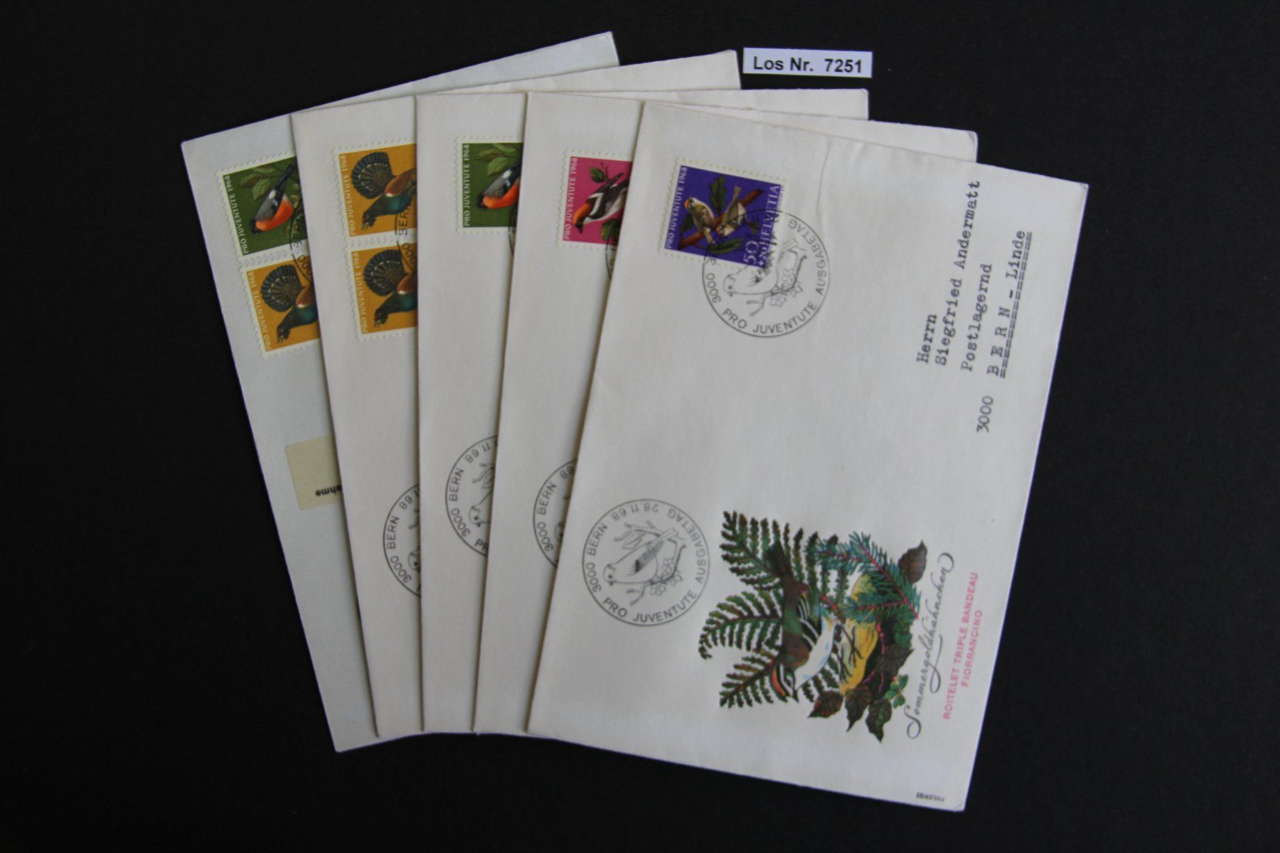 Alle Briefmarken: PJ 1968 Briefe ET gestempelt                        Los 7251 – Gebraucht aus Volken von jukon65