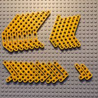 Lego 25x Lochbalken dick gelb