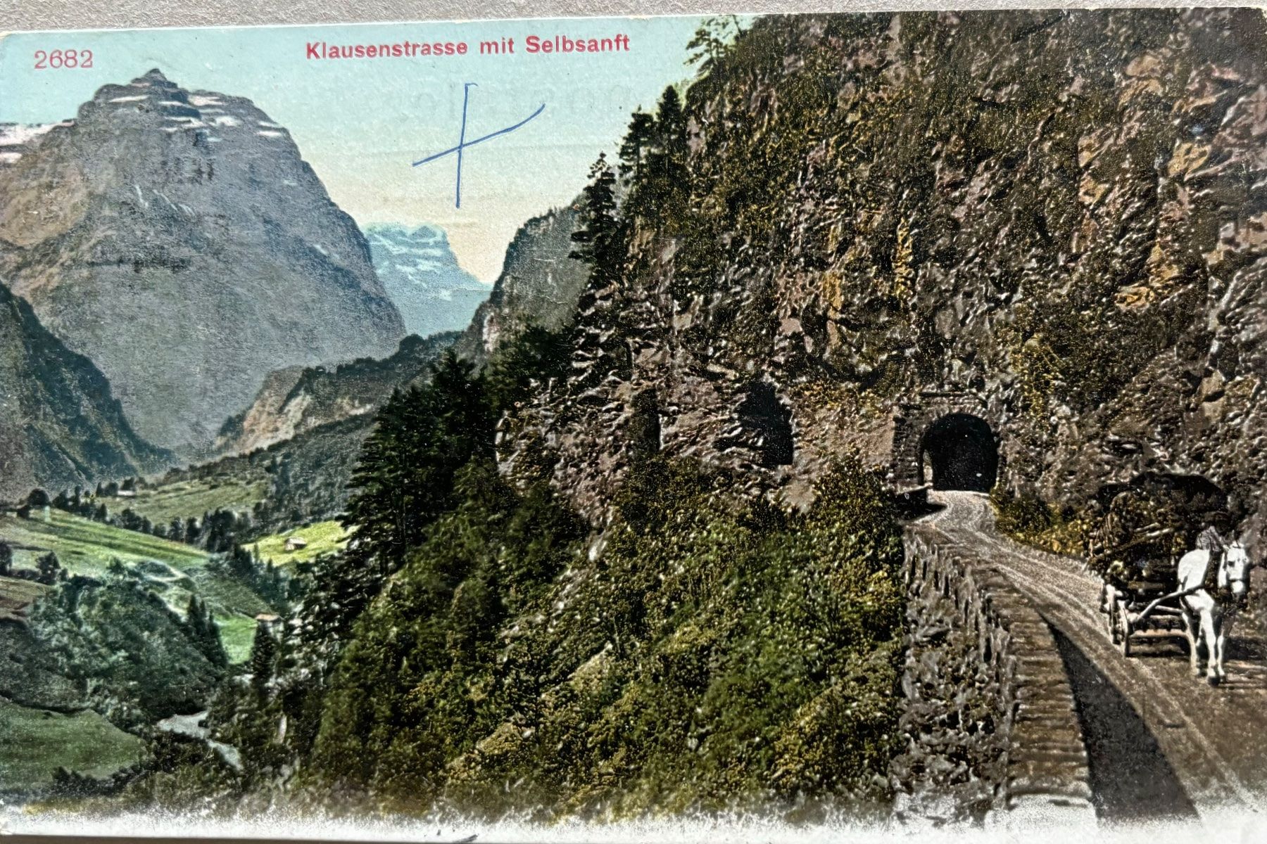 Cartoline postali: Klausenstrasse, Pferdekutsche, Bahnpost – Usato da Frauenfeld venduto da Merk52