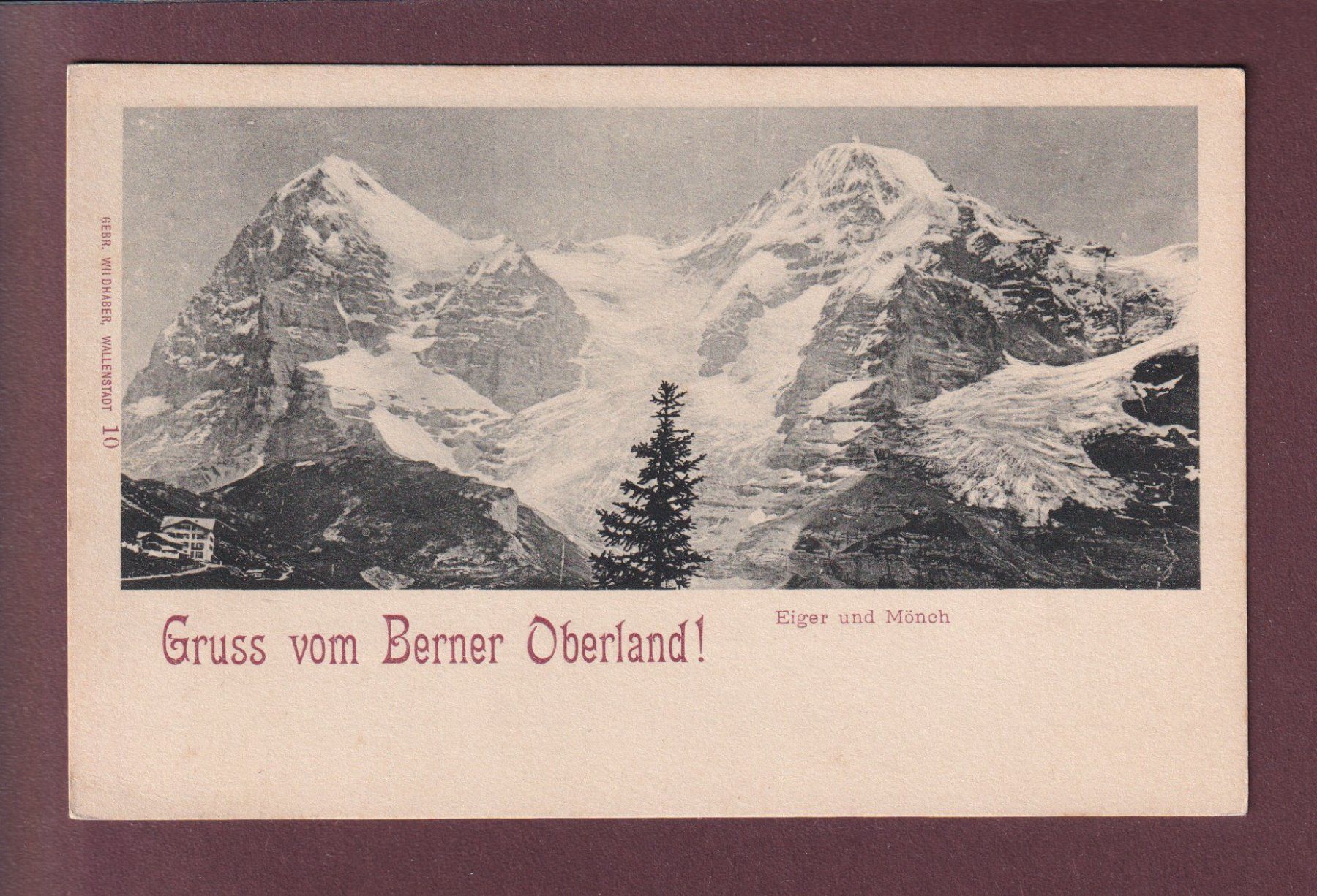 Ansichtskarten: Gruss vom BERNER OBERLAND - Eiger - Mönch – Gebraucht aus Pully von nicecards