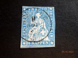 ZNr.23C, Strubel mit Voll-O, Sursee, 9. NOV. 57,  Kat.300.00
