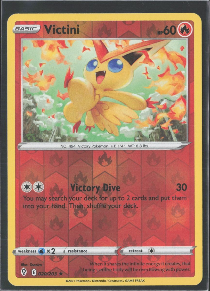 Pokémon Sammelbilder & Trading cards: POKÉMON / Victini / Evolving Skies / Reverse 🇺🇸 – Gebraucht aus Herzogenbuchsee von TCG-High-Quality