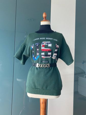 Warmer Pullover grün Gr. S/M