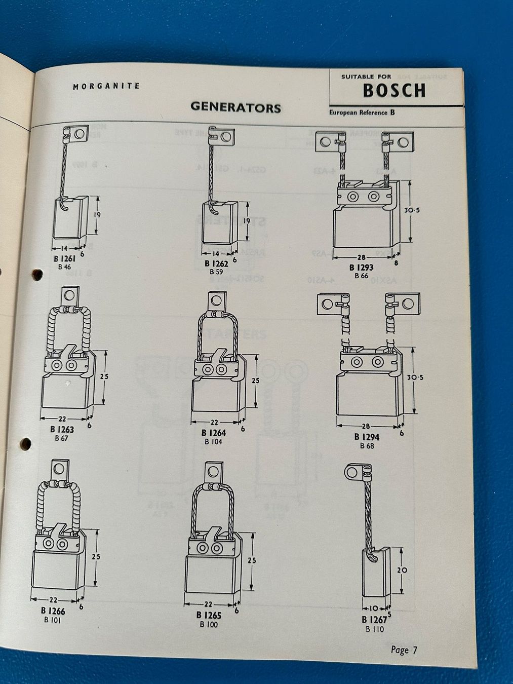 Documenti: Katalog  Bürsten ( Kohlen ), Morganite  1958 ,  Oldtimer – Usato da Boswil venduto da pavo1 2