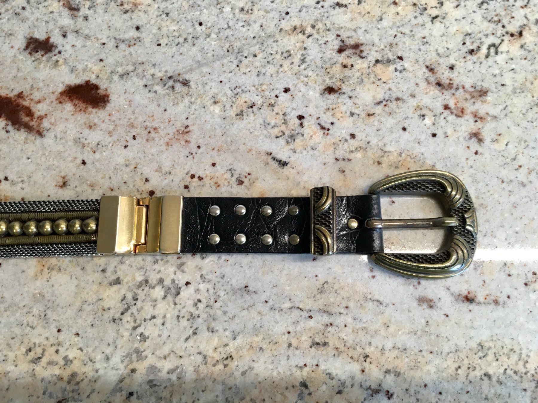 Cinture: Damengurt Metall mit Leder / 75 – Nuovo (secondo la descrizione) da Spreitenbach venduto da Jessy8
