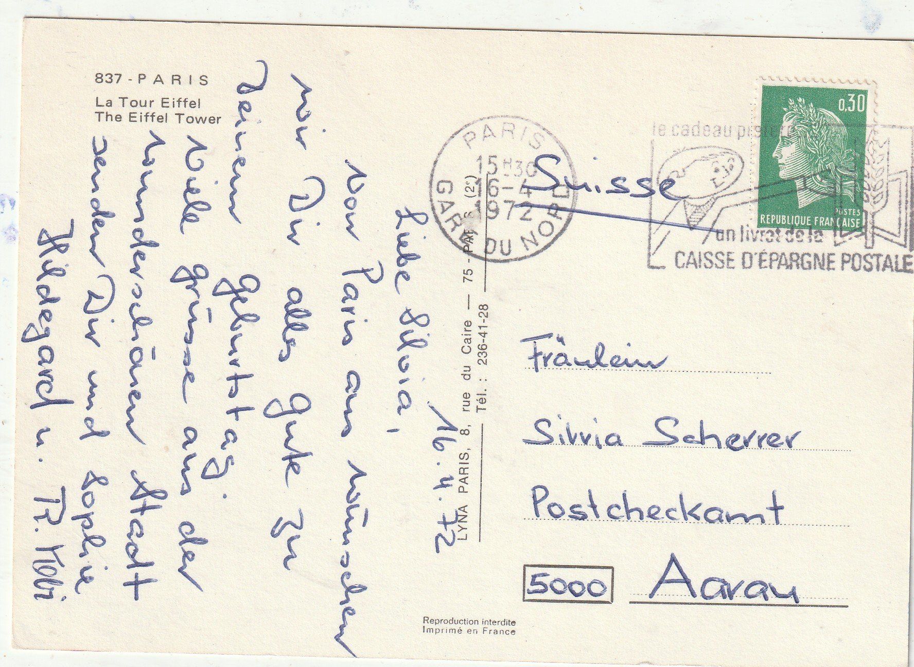 Cartes postales: Paris – D'occasion à Lumbrein par made02 1