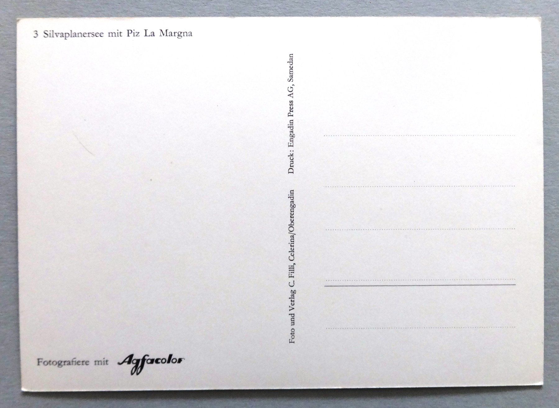 Cartes postales: Silvaplanersee mit Piz La Margna – D'occasion à Fétigny par Billy2miny 1