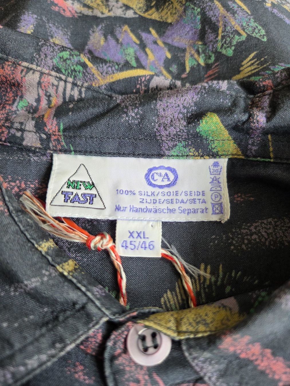 Camicie: Vintage Hemd 100% Seide Tropical Print – Usato da Bern venduto da -Aniko- 4