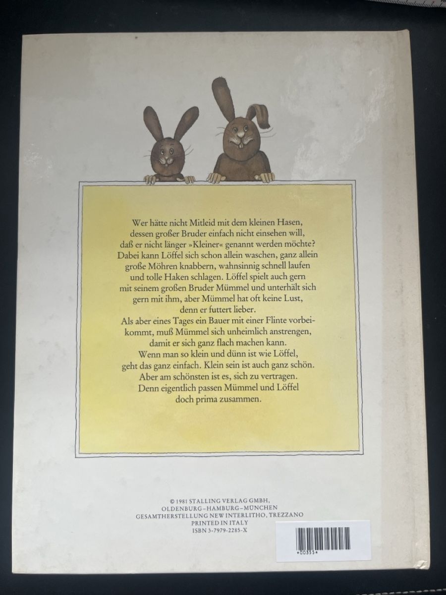 Libri: "Ich bin schon ein grosser Hase" - Kinderbuch Klassiker – Usato da Forch venduto da tieckr 1
