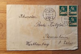 Brief von Höngg nach Stammheim (DE) 1930