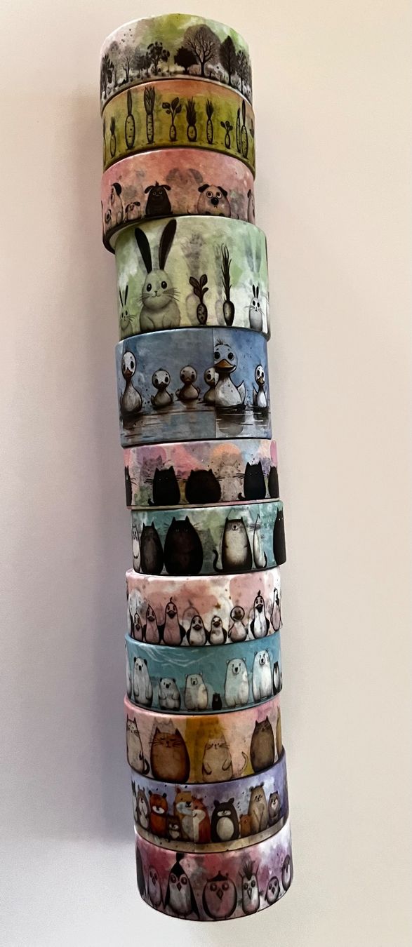 Sticker: Washi Tape Set Tiere 12Stk – Nuovo (secondo la descrizione) da Menziken venduto da Bastelchaos