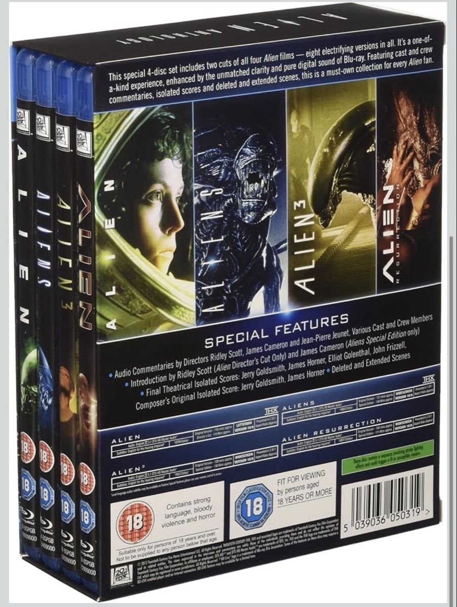Tutti i DVDs: Alien Anthology Blu-ray Boxset 4 Discs neuwertig – Nuovo e nell'imballaggio originale da Luzern venduto da sil_l2nn 1