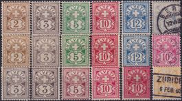 1882-1910, 247 ZIFFERMARKEN in Lagerbuch, Qualität: */**/0.