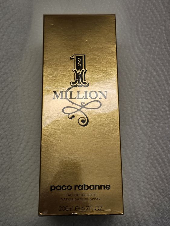 Paco Rabanne One Million Eau De Toilette 200 ml 1 Million (Neu und ...
