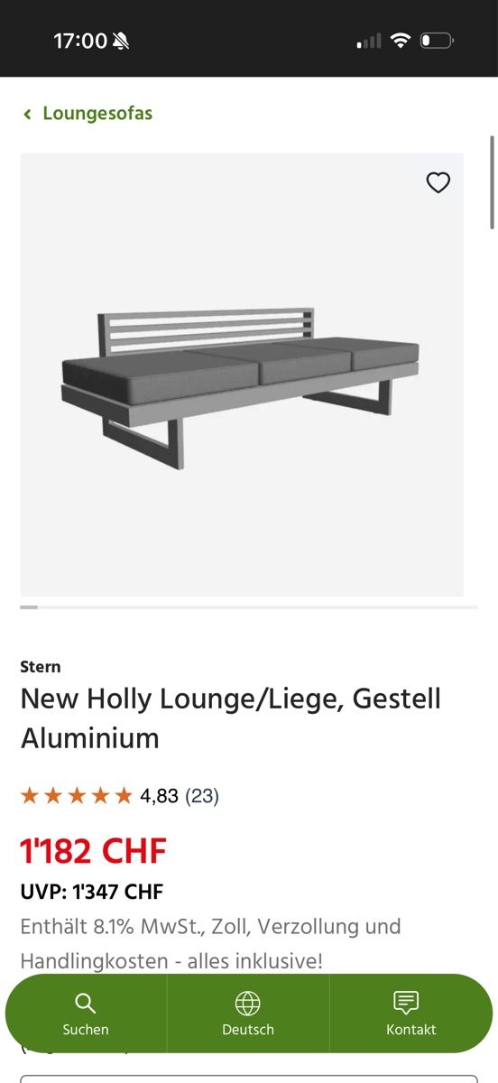 Sedie a sdraio: Liege von Stern - Holy – Usato da Küsnacht ZH venduto da rot_9jbx 2