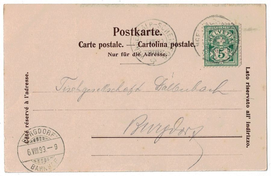 Cartoline postali: Jungfraubahn, Station Eigergletscher, gelaufen 1899 – Usato da Frauenfeld venduto da POML 1