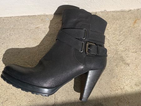 Damen Stiefeletten, Schwarz, Echtleder, Gr. 39, ...