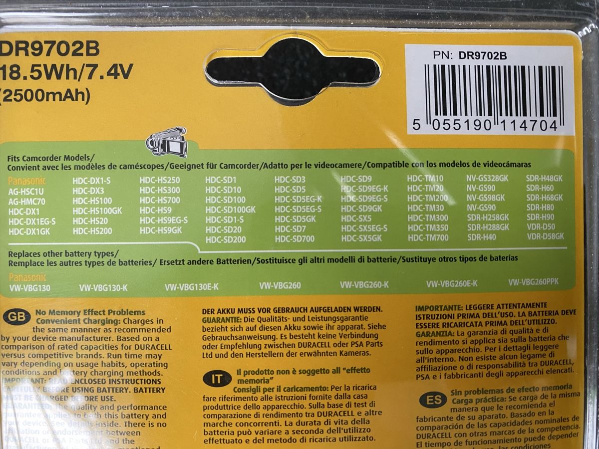 Duracell Batterie: Duracell Camcorders Akku DR9702B – Nuovo (secondo la descrizione) da Lützelflüh-Goldb venduto da flu_q9tg 2