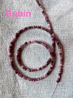 Rubin exclusive  winzige Kette Würfel gegrated TOP