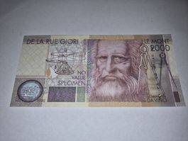 Billet Commémoratif Leonardo Da Vinci