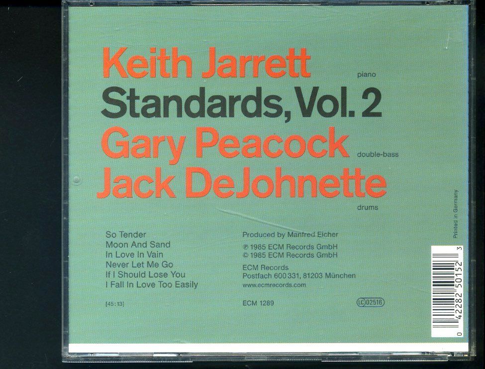 CDs: Standards, Vol.2 - Keith Jarrett Trio – Gebraucht aus Delémont von MaxPlan 1