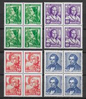 1935: Pro Juventute Viererblock Serie Nr.J73-76 **