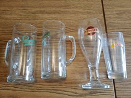 4x Biergläser (Eichhof, Ittinger, 2x Staropramen)