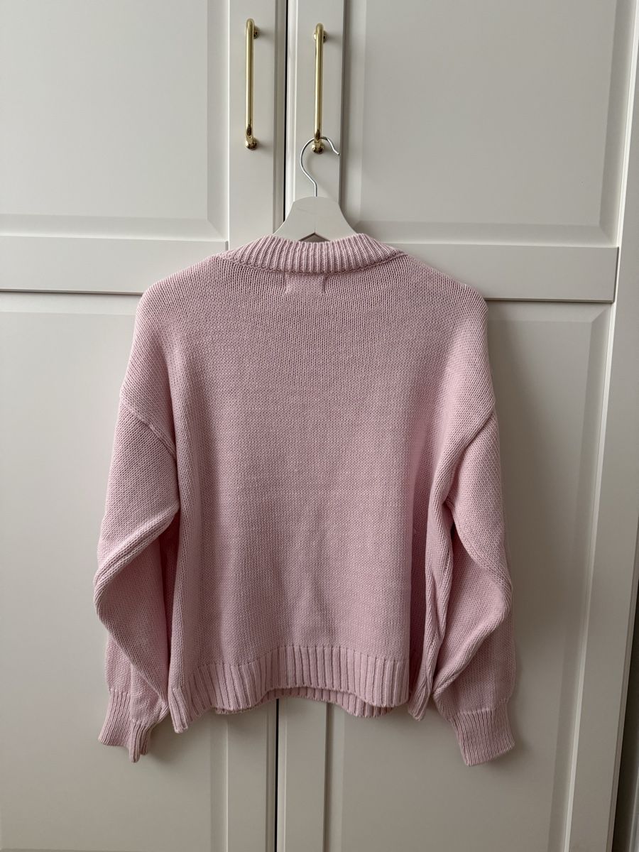 Maglioni & Felpe: Rosa Strickpullover mit USA-Flagge - Lucilia – Usato da Giswil venduto da Ody2 2