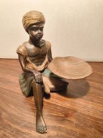 Schöne Bronze Figur Schalenträger Junge Südsee Arabien...