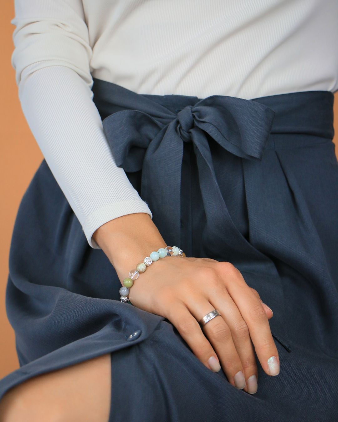 Bracciali & Braccialetti: Amazonit und Bergkristall Armband mit Silber – Nuovo e nell'imballaggio originale da Schindellegi venduto da MoonAmber.schmuck 1