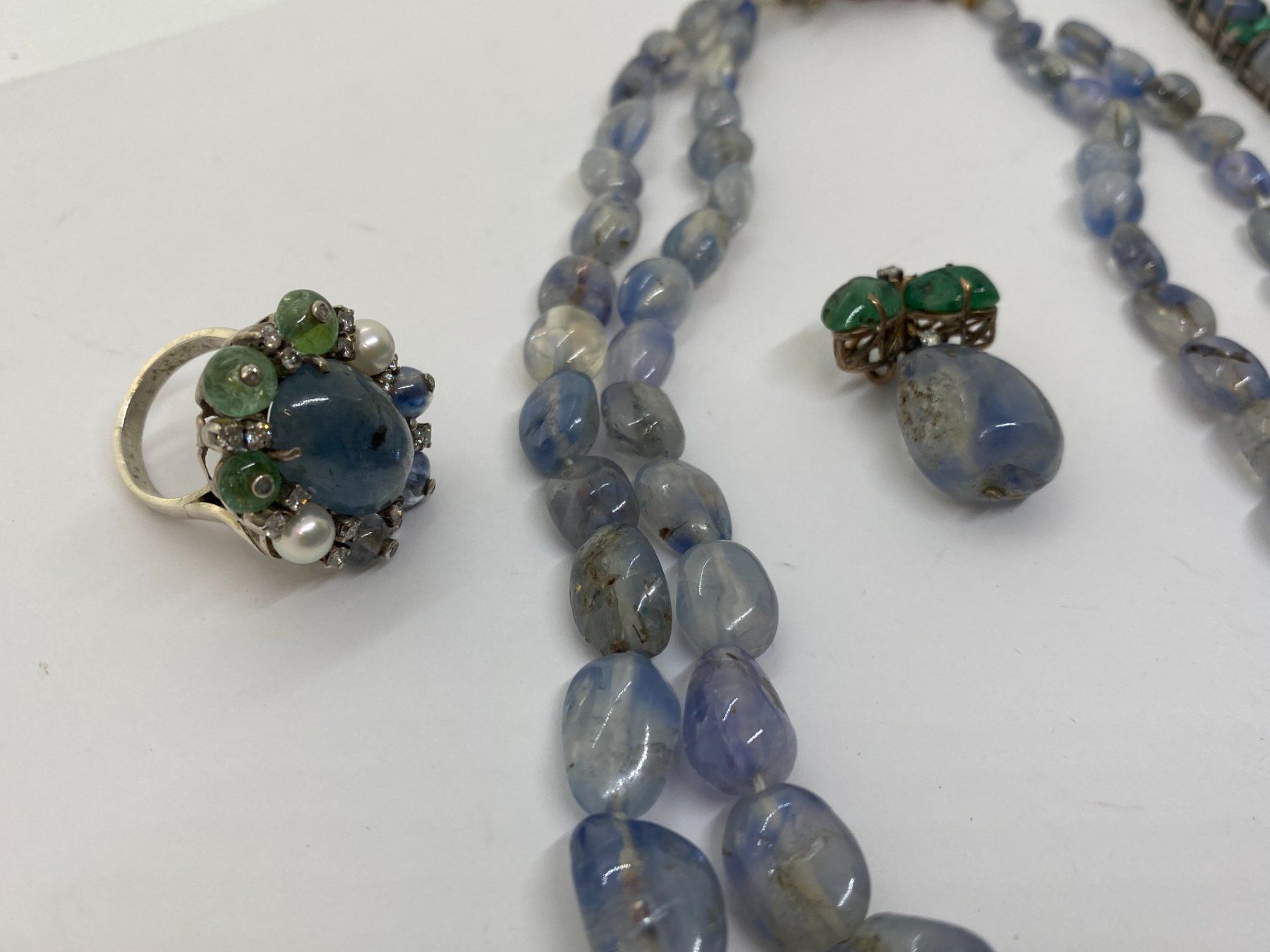 Catenine: SET Saphire, Smaragde & Diamanten /i421 – Difettoso da Bern venduto da JMsoehne1987 2