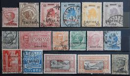 Eritrea Italien ex. Kat. 30-99 (*)/gest. 1905/25 Kat. 177 Eu