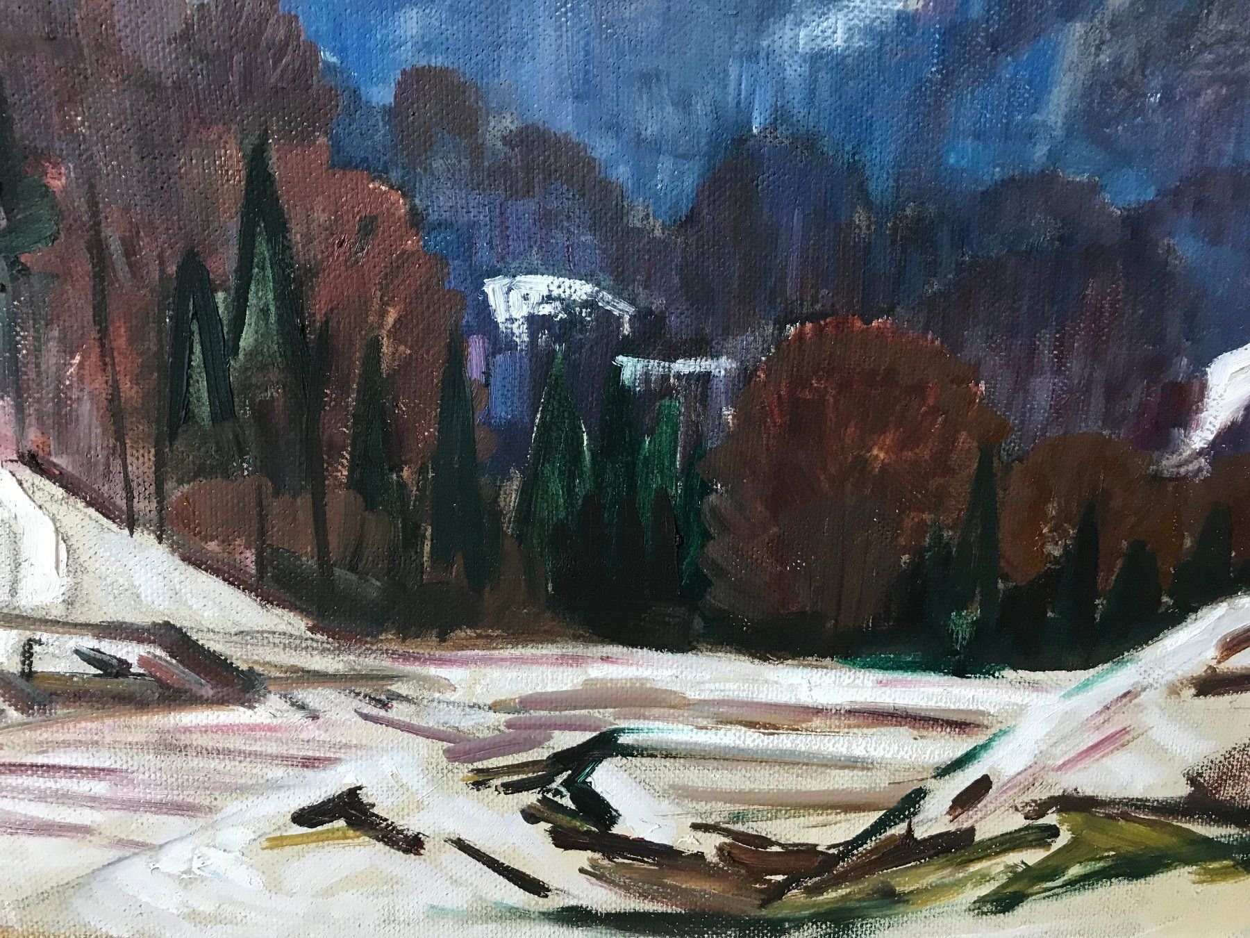 Gemälde: MAX BIRKENMEIER, ORIGINAL GEMÄLDE WINTERLANDSCHAFT – Gebraucht aus Luzern von Immergern 2