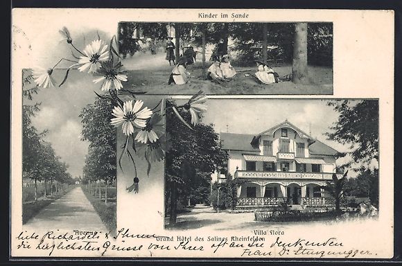 Ansichtskarten: Rheinfelden, Villa Flora, Avenue, Kinder – Gebraucht aus Berlin von bartko-reher