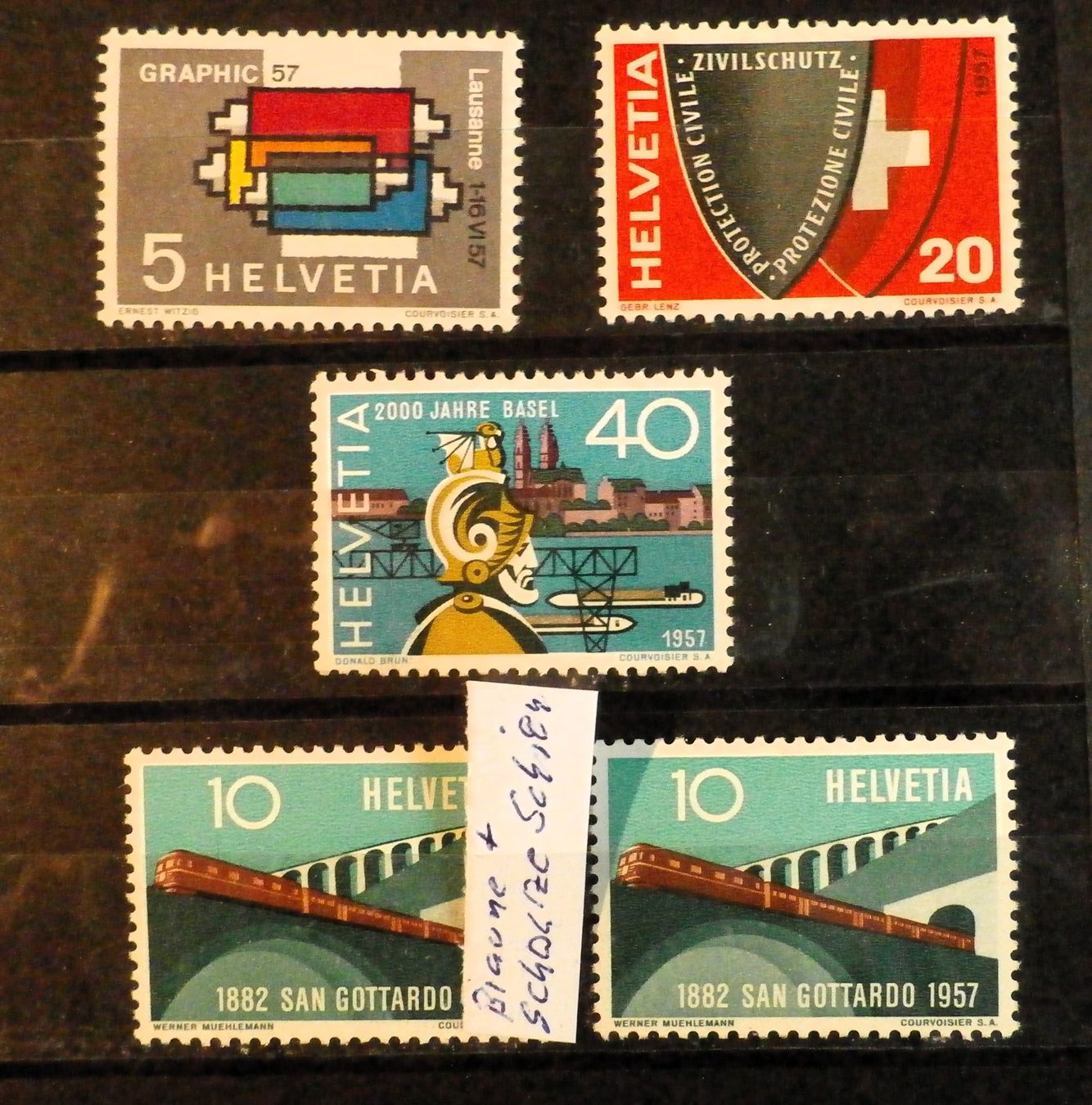 Taschenmesser: CH Werbemarken 1957(10 Rap. braune+schwarze Schiene)** – Neu (gemäss Beschreibung) aus Kehrsatz von Bernherb2 1