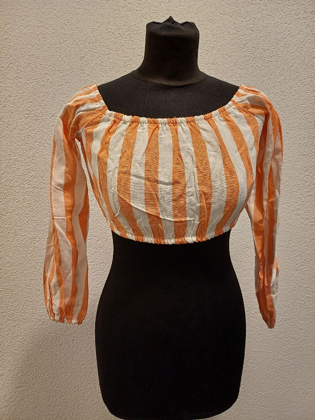 Blusen: Glamorous Sommer Bluse, Orange gestreift, Grösse 36. – Neu (gemäss Beschreibung) aus Winterthur von Smily-_-