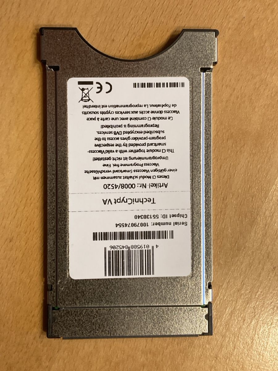 Moduli & Schede di funzione: CI Viaccess Modul mit Sat Access SRG SSR Karte – Usato da Umiken venduto da Thungi 1