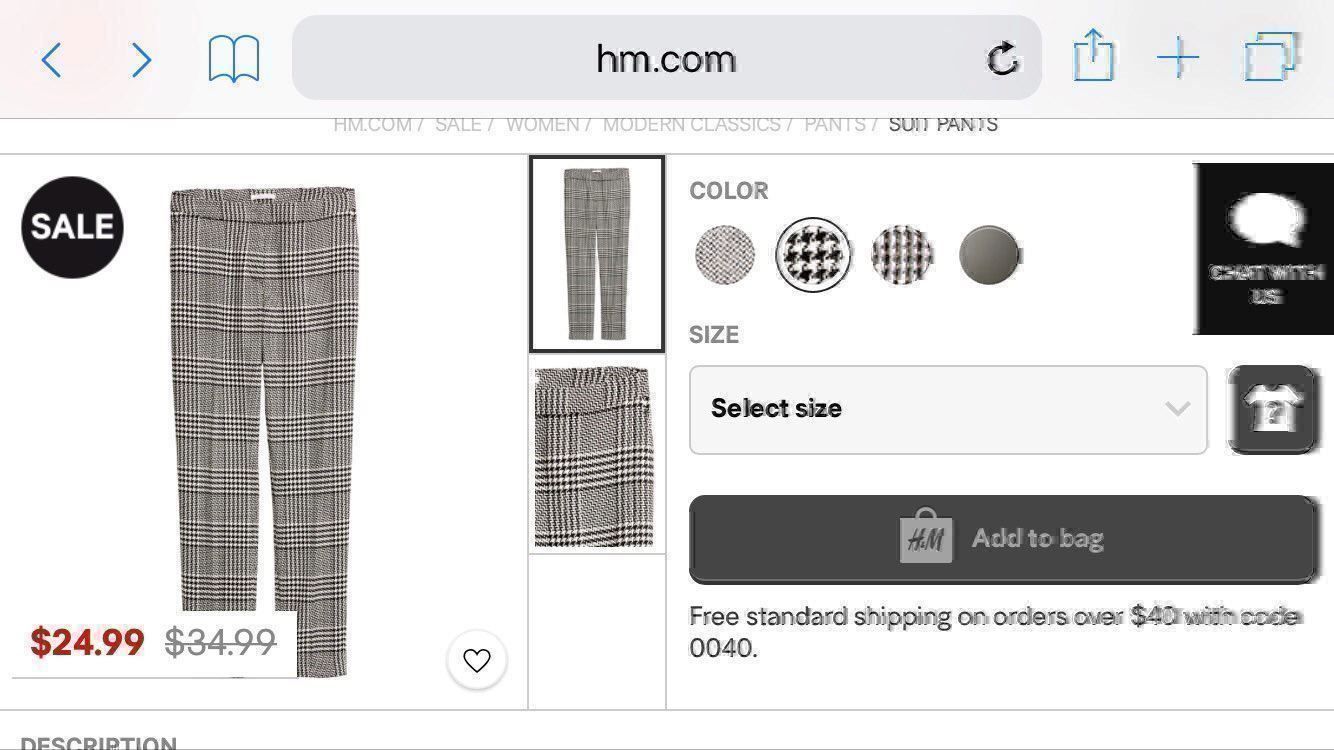 H&M Pantaloni: H&M trousers pantalon hose – Usato da Pully venduto da Sell_it_all 1