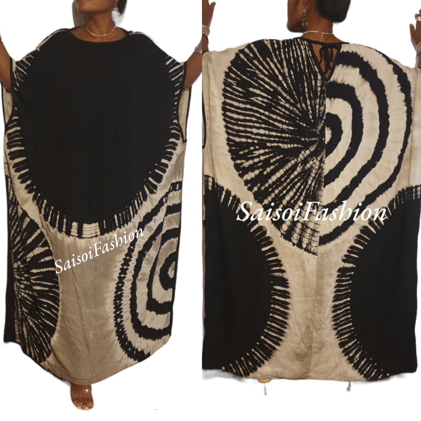 Vestiti: Sommer blackWax Batik Handmade Klassisch-elegantes Maxikleid – Nuovo e nell'imballaggio originale da Ebmatingen venduto da SaisoiFashion 4