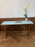  Bureau d’écolier vintage en bois et métal 