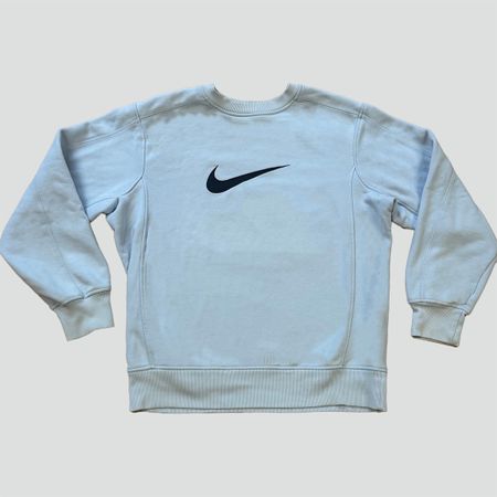 Vintage Nike Big Swoosh Sweatshirt Light Blue Size L