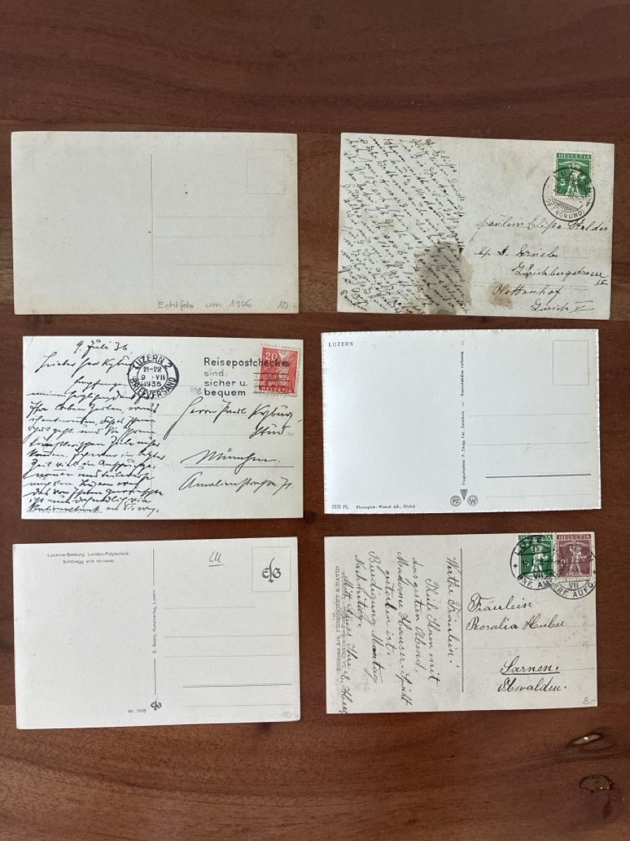 Ansichtskarten: 12 Ansichtskarten Schweiz von Luzern  – Gebraucht aus Oftringen von Cla.vD.74 3