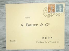 TR70 Enveloppe + Timbre Suisse 1927