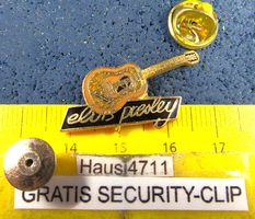 ELVIS PRESLEY GITARREN PIN ENAMEL GOLDIG