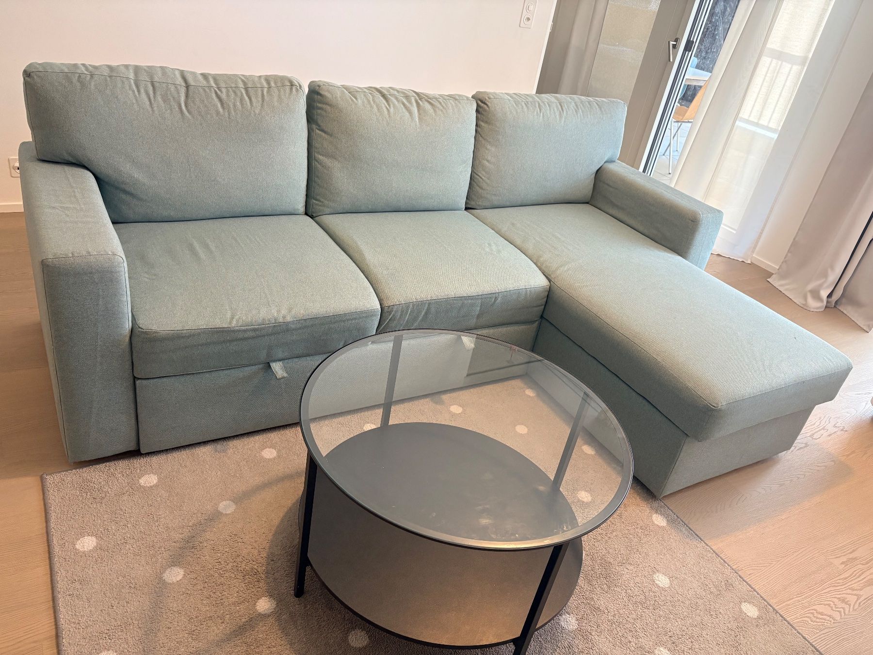 Ikea Sofas: IKEA BARSLOV 3-seat sofa-bed with chaise lounge – Gebraucht aus Zürich von akh_7xjv